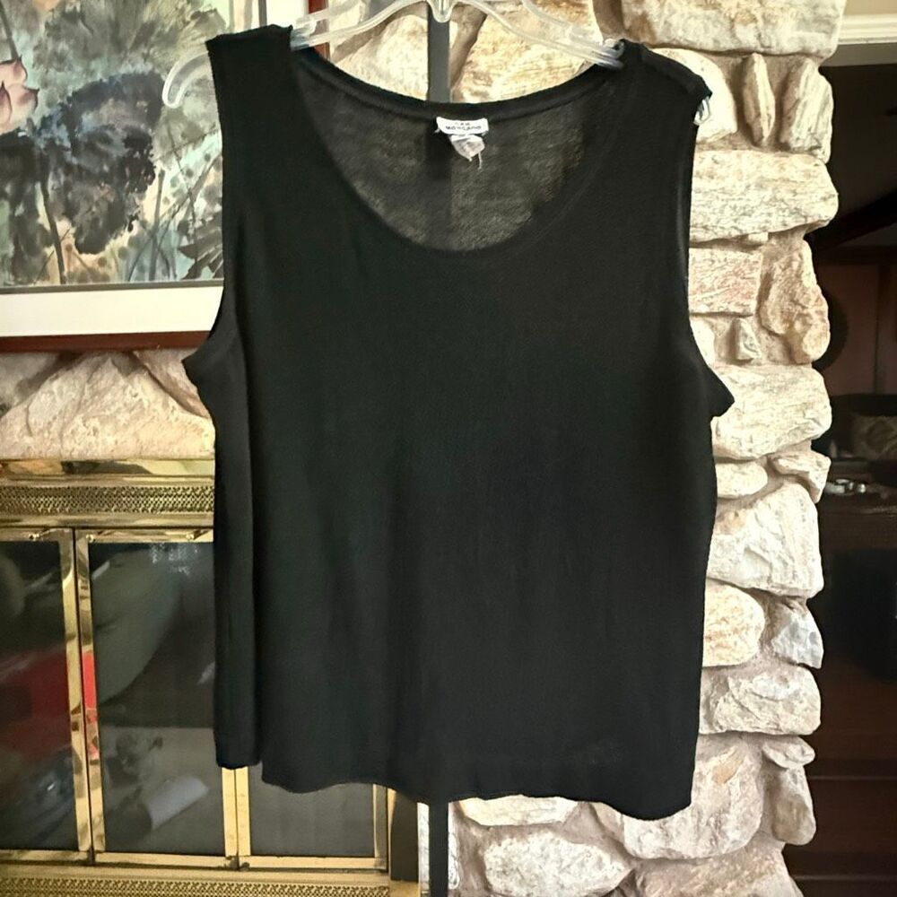 Vintage Gail Morgado black scoop neck tank top. Everyday layering sleeveless